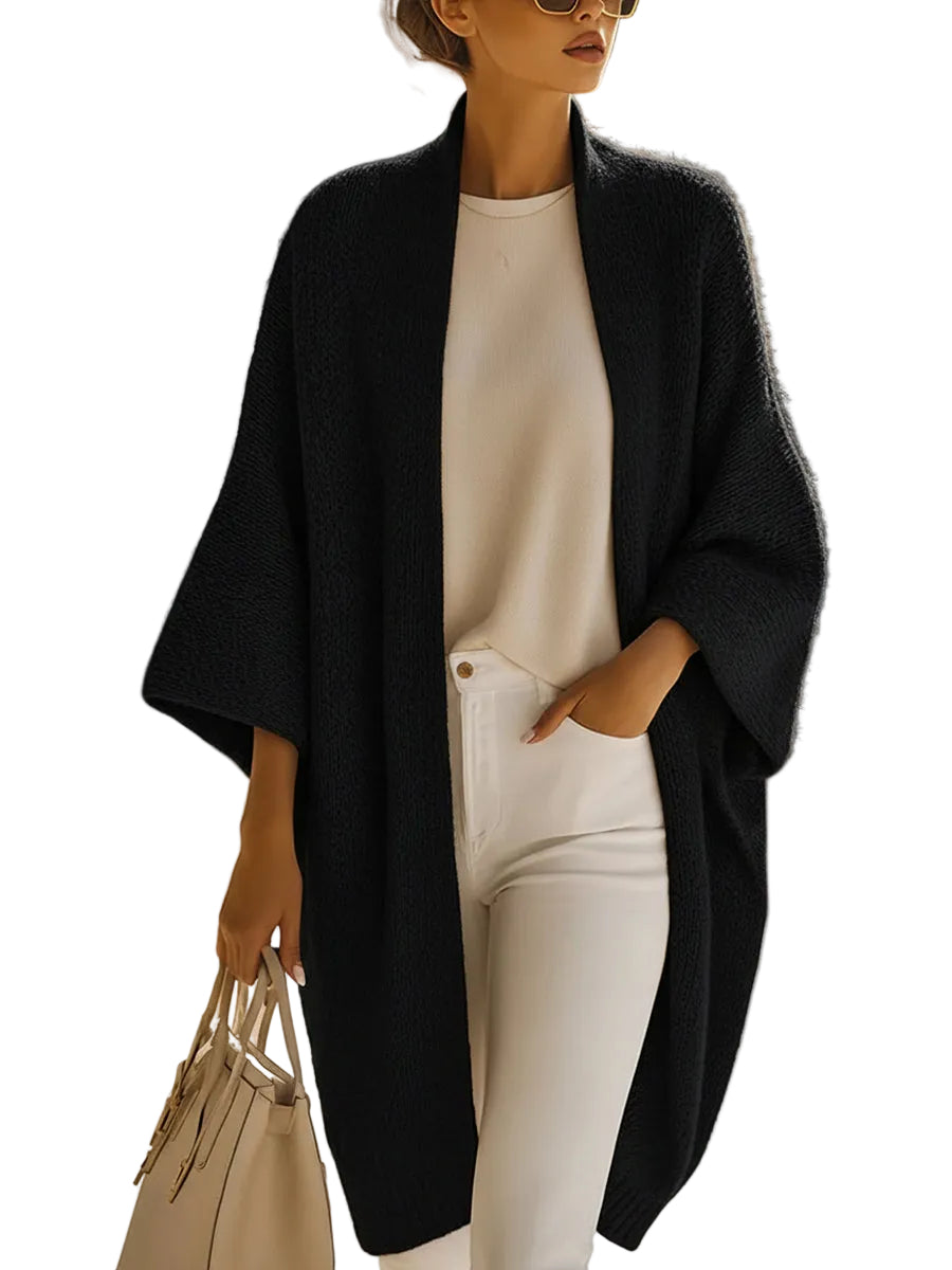 Dani | Sand Beige Oversized Knit Cardigan