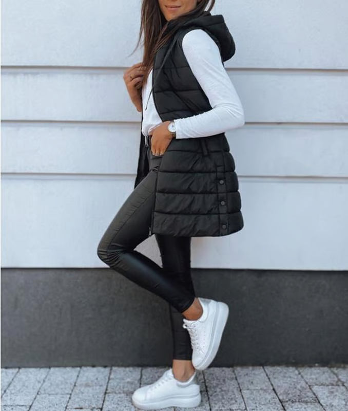 Women's Long Sleeveless Jacket