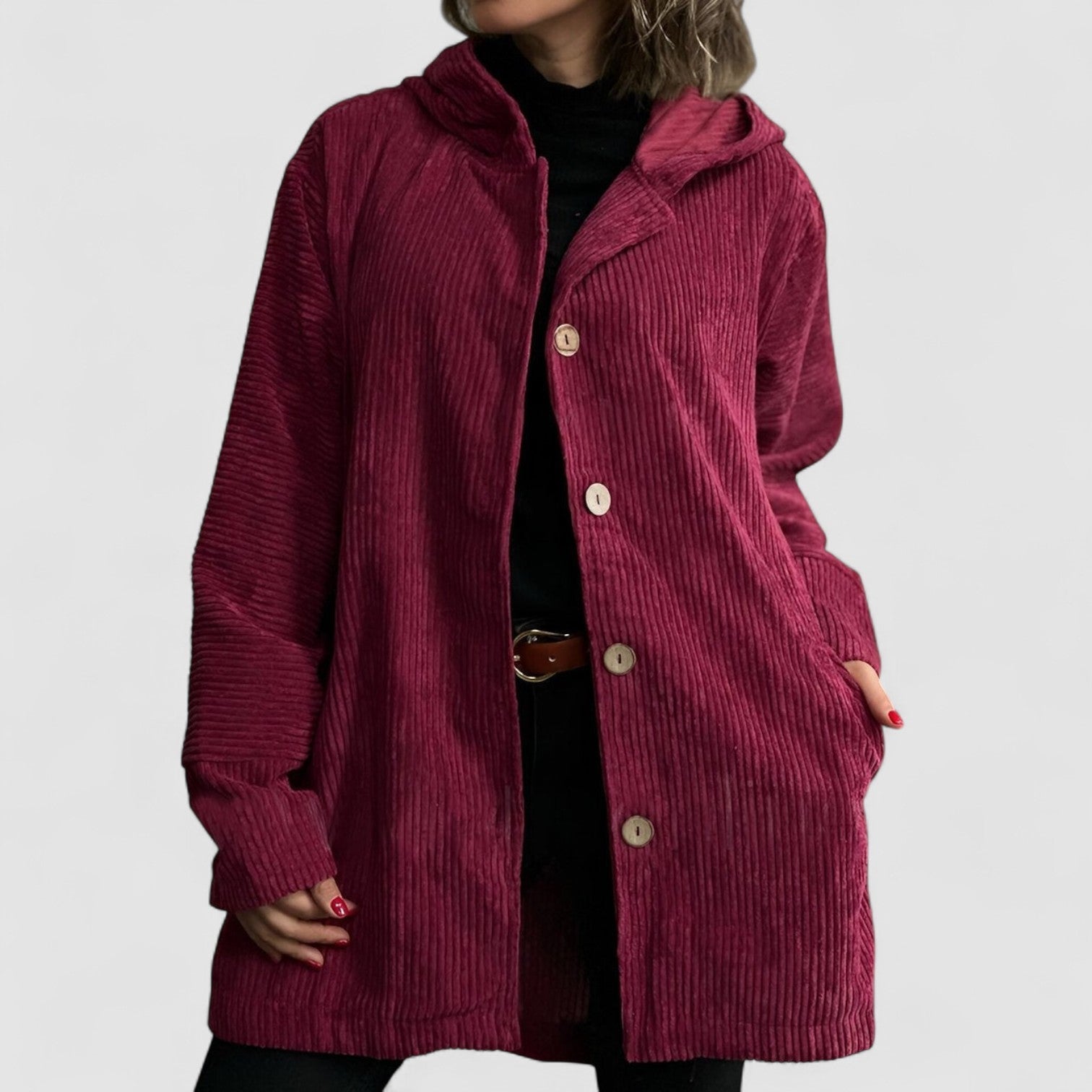 Cordia - Corduroy Jacket with Hood