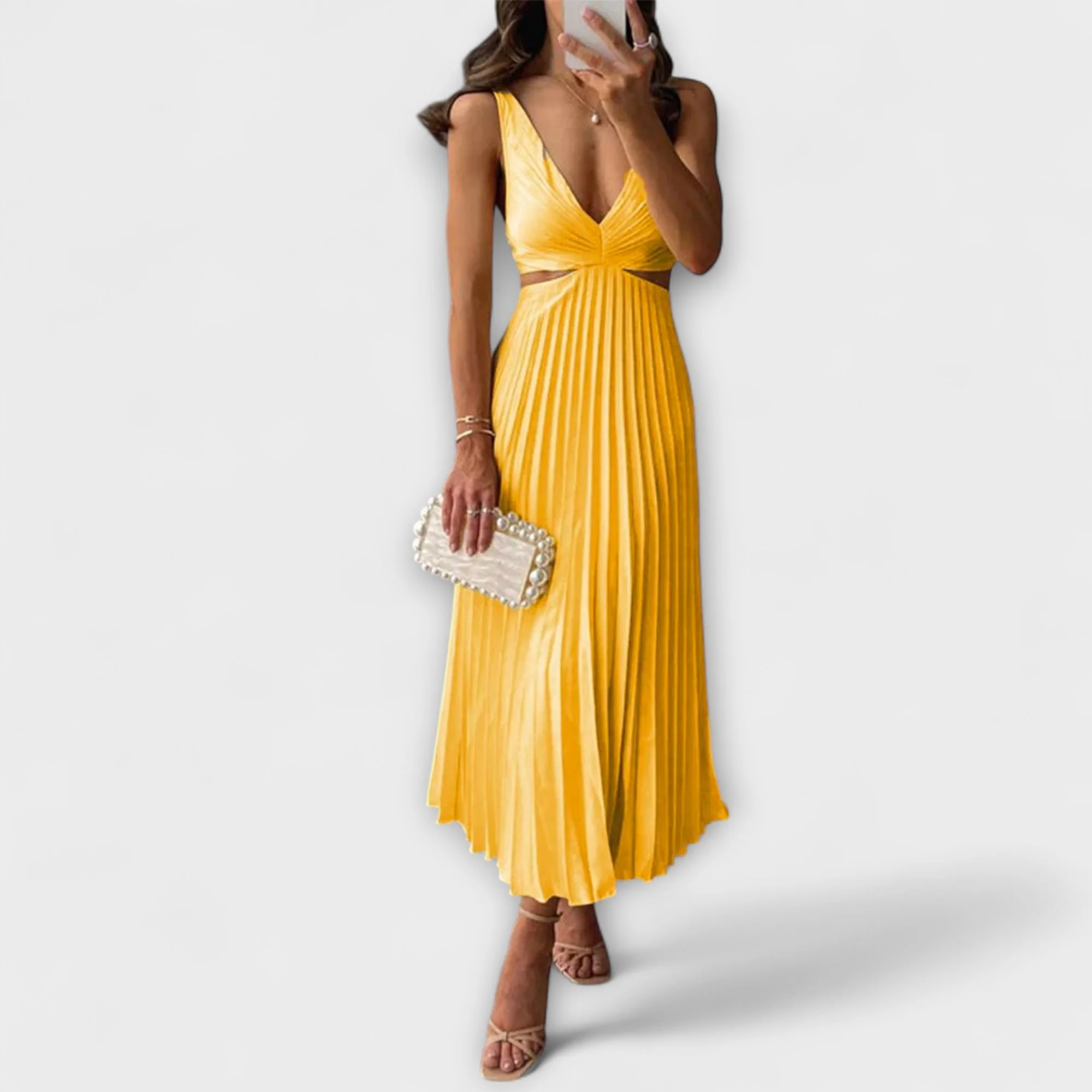 Pleated Maxi Dress