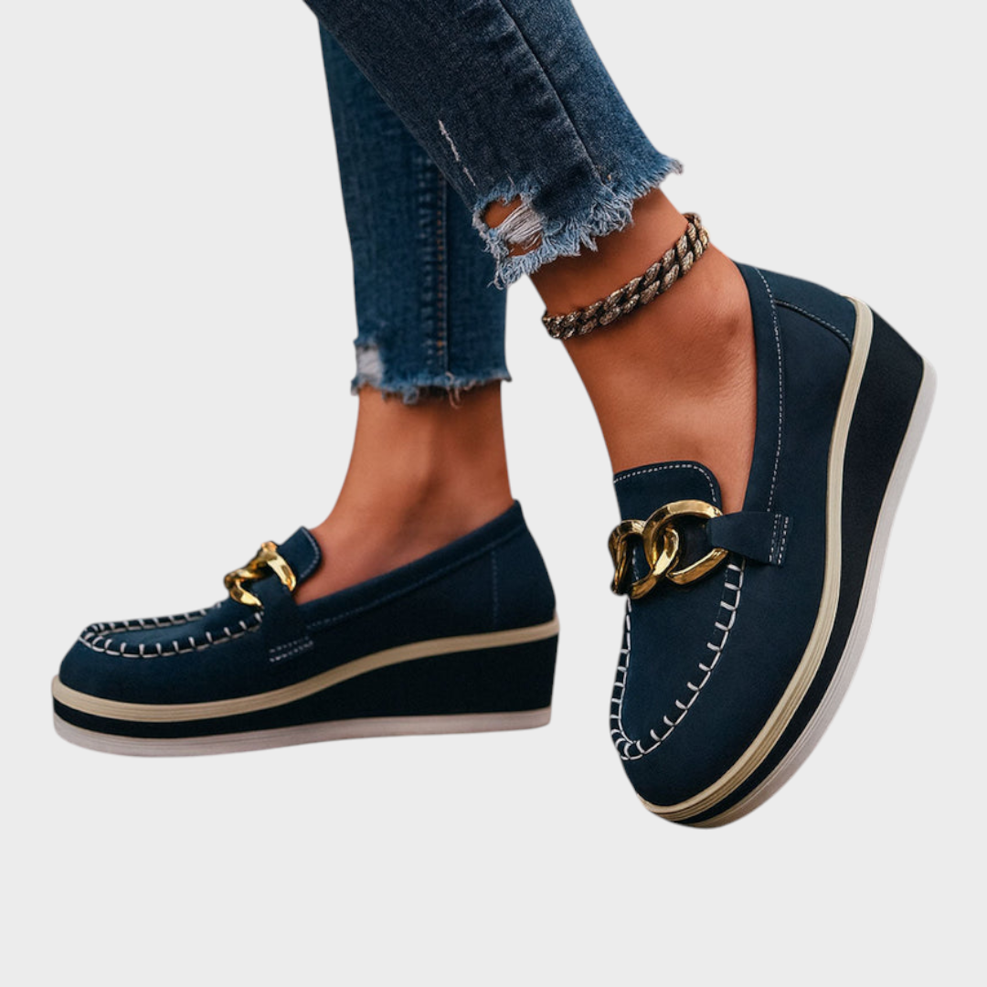 Gisselle | LOAFER SHOES WITH PLATFORM CHAIN COMFORT
