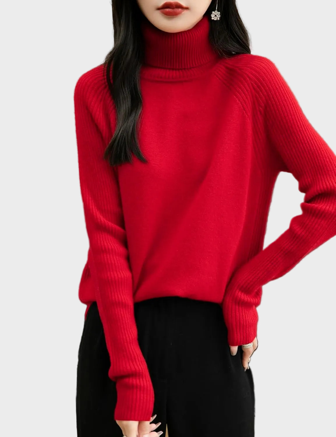 Fritz | 100% Merino Wool Raglan Turtleneck Sweater