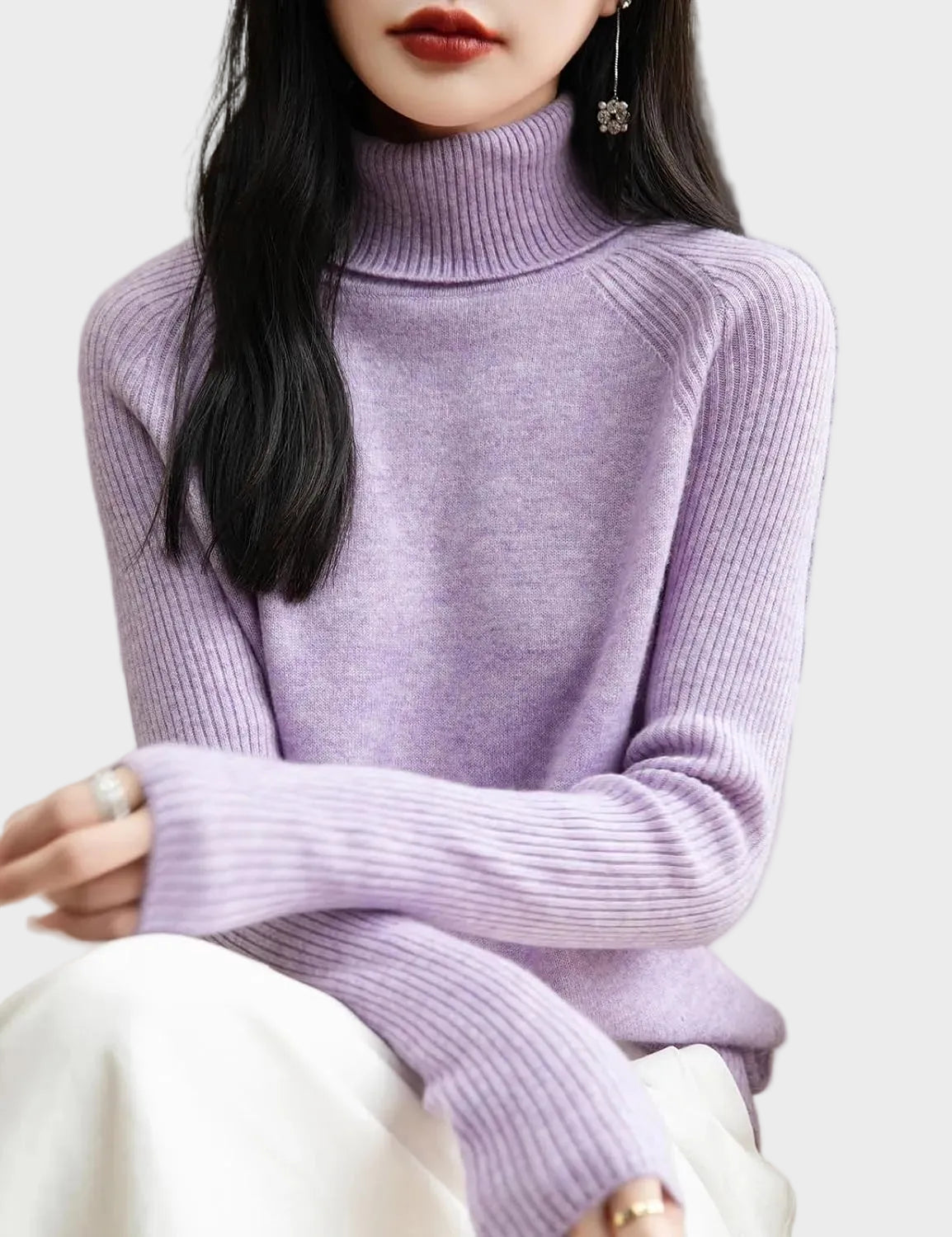 Fritz | 100% Merino Wool Raglan Turtleneck Sweater