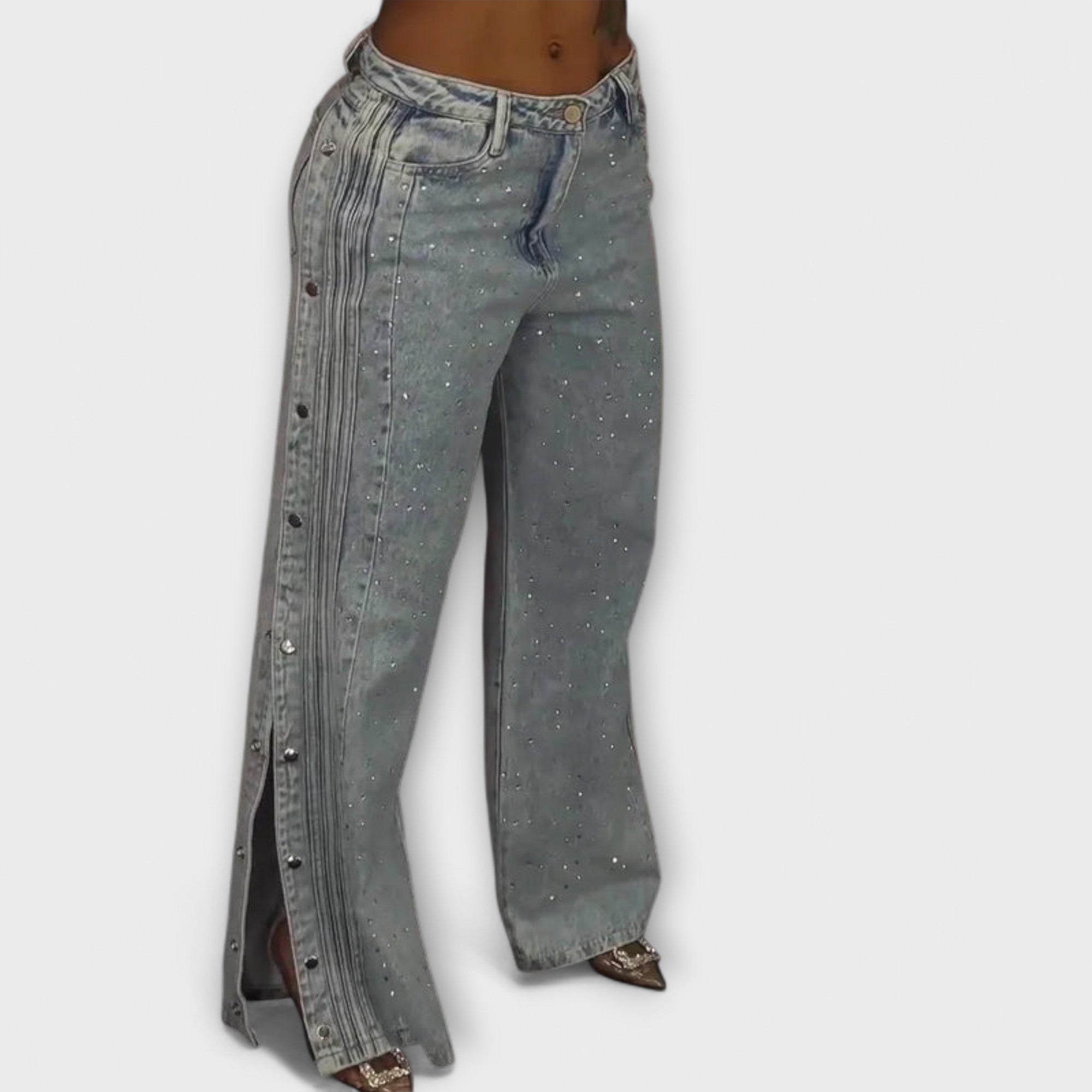 Nola - Jeans decorated with rhinestones