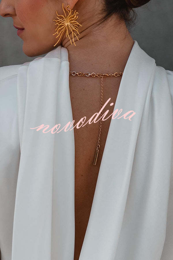 Evengelia | Secret of Elegance Satin Back Chain Blouse