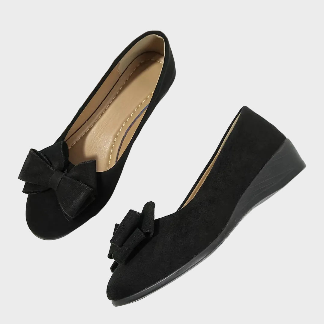 Fransiska -Breathable Non-Slip Loafers with Bow Tie