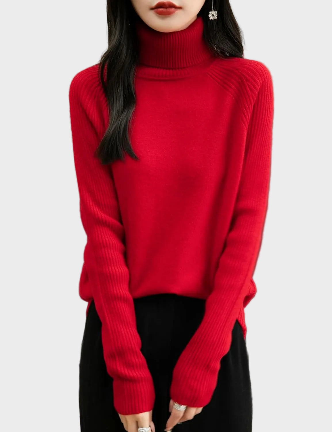 Fritz | 100% Merino Wool Raglan Turtleneck Sweater