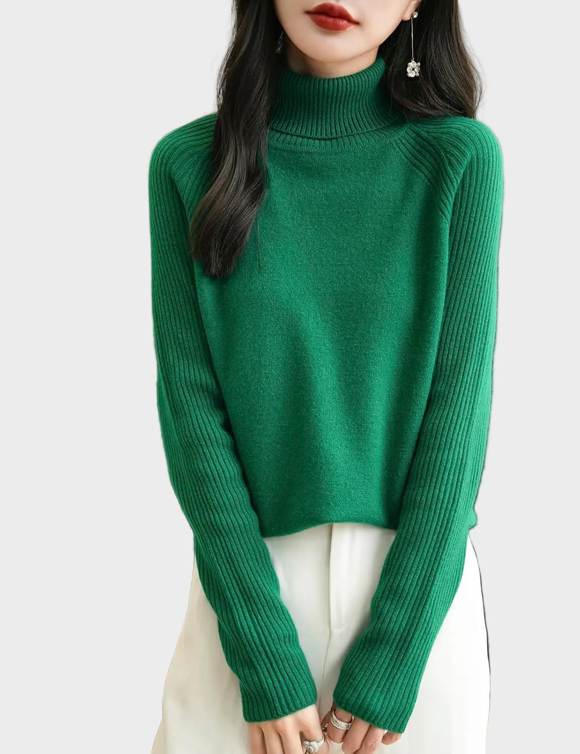 Fritz | 100% Merino Wool Raglan Turtleneck Sweater