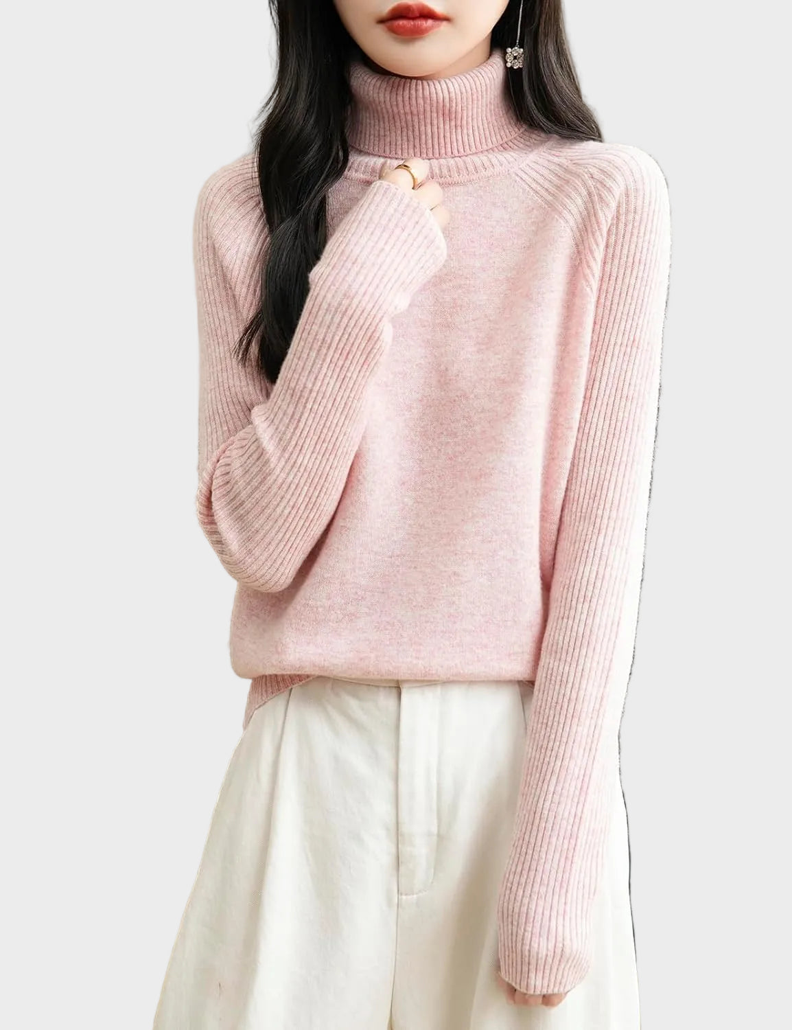 Fritz | 100% Merino Wool Raglan Turtleneck Sweater