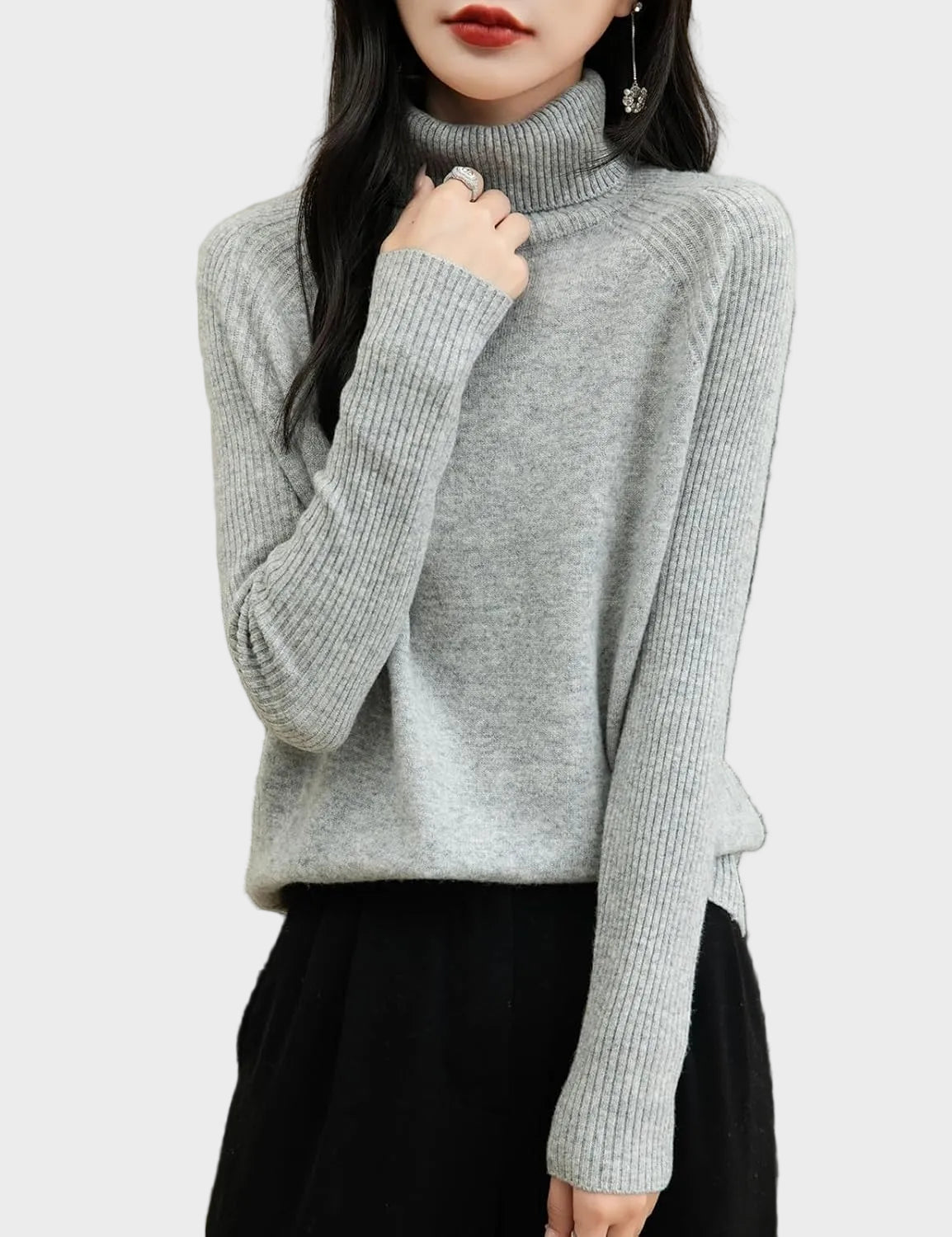 Fritz | 100% Merino Wool Raglan Turtleneck Sweater