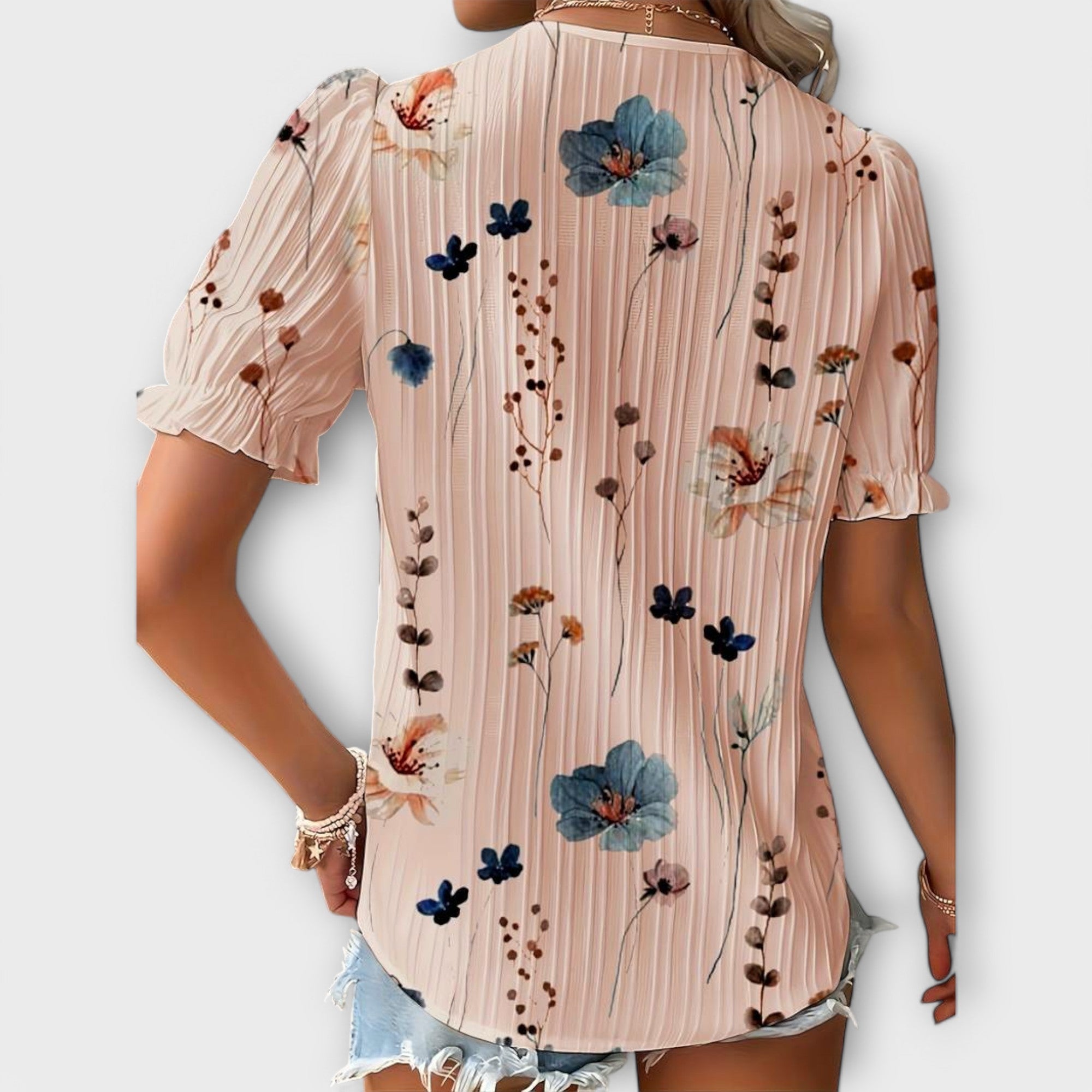 Emily - Fashion blouse with V-neckline