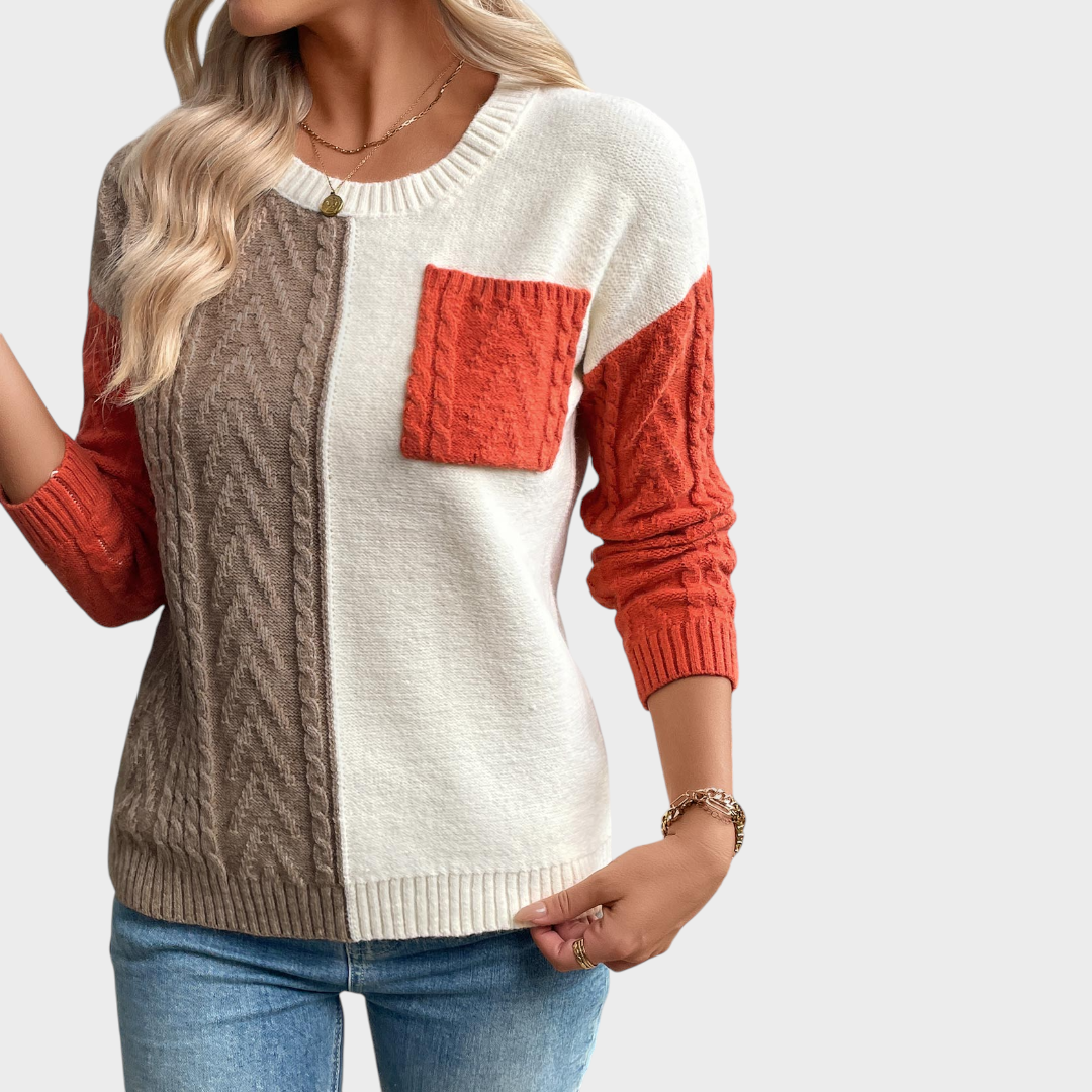 Jamella | Multicolored Patched Turn-Down Sleeve Jacket