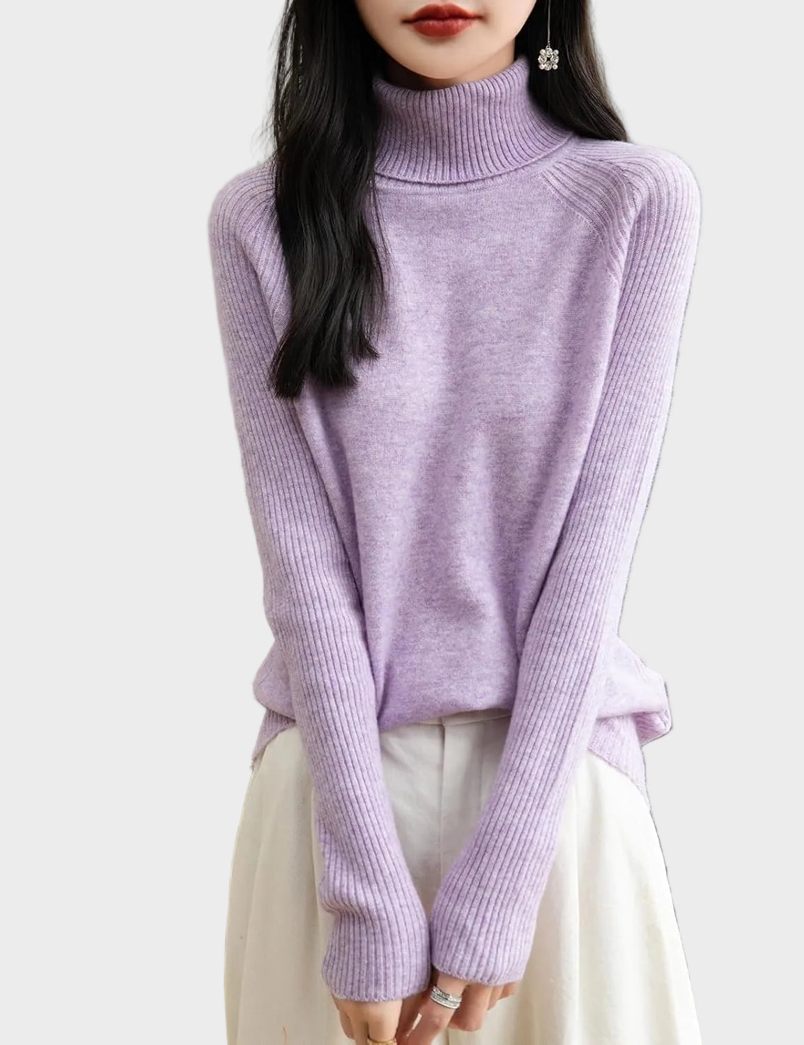 Fritz | 100% Merino Wool Raglan Turtleneck Sweater