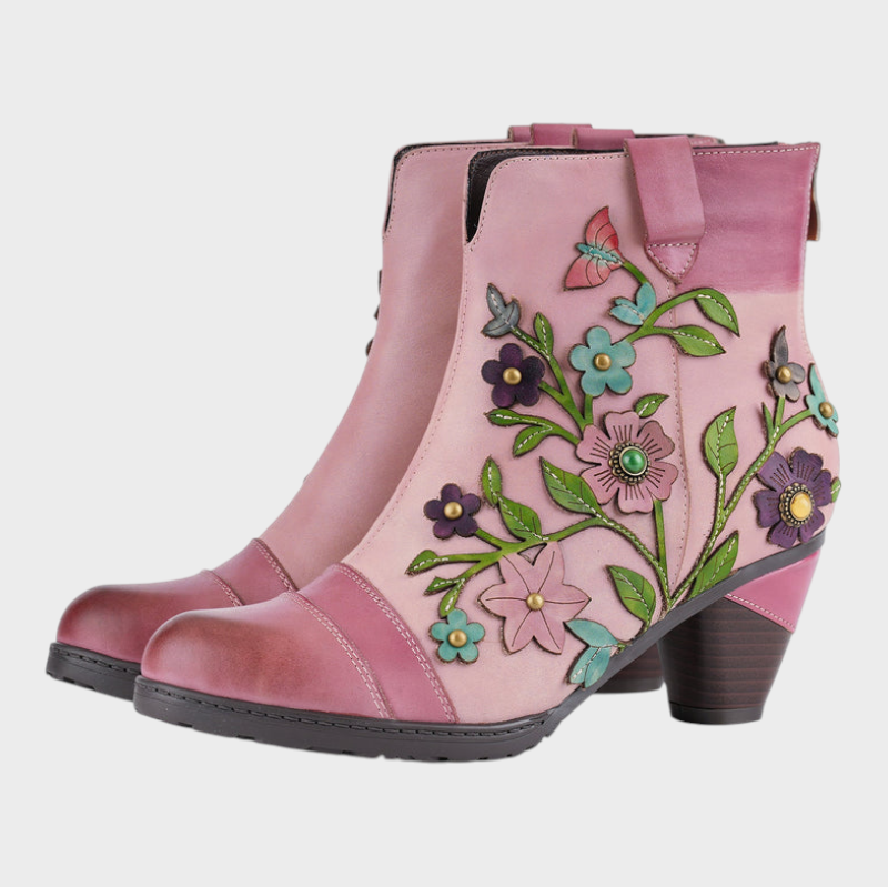 Grace | Pink Ankle Boots