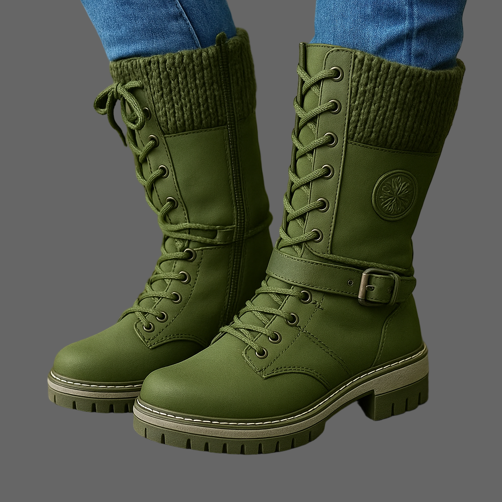 Carolina - Twist boots with side zipper