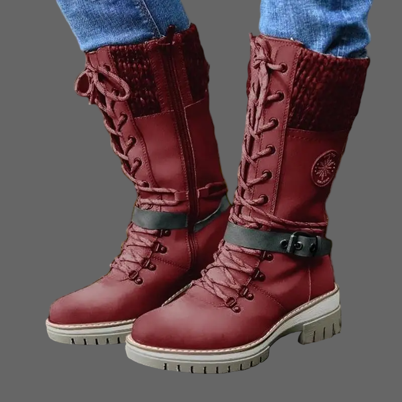 Carolina - Twist boots with side zipper