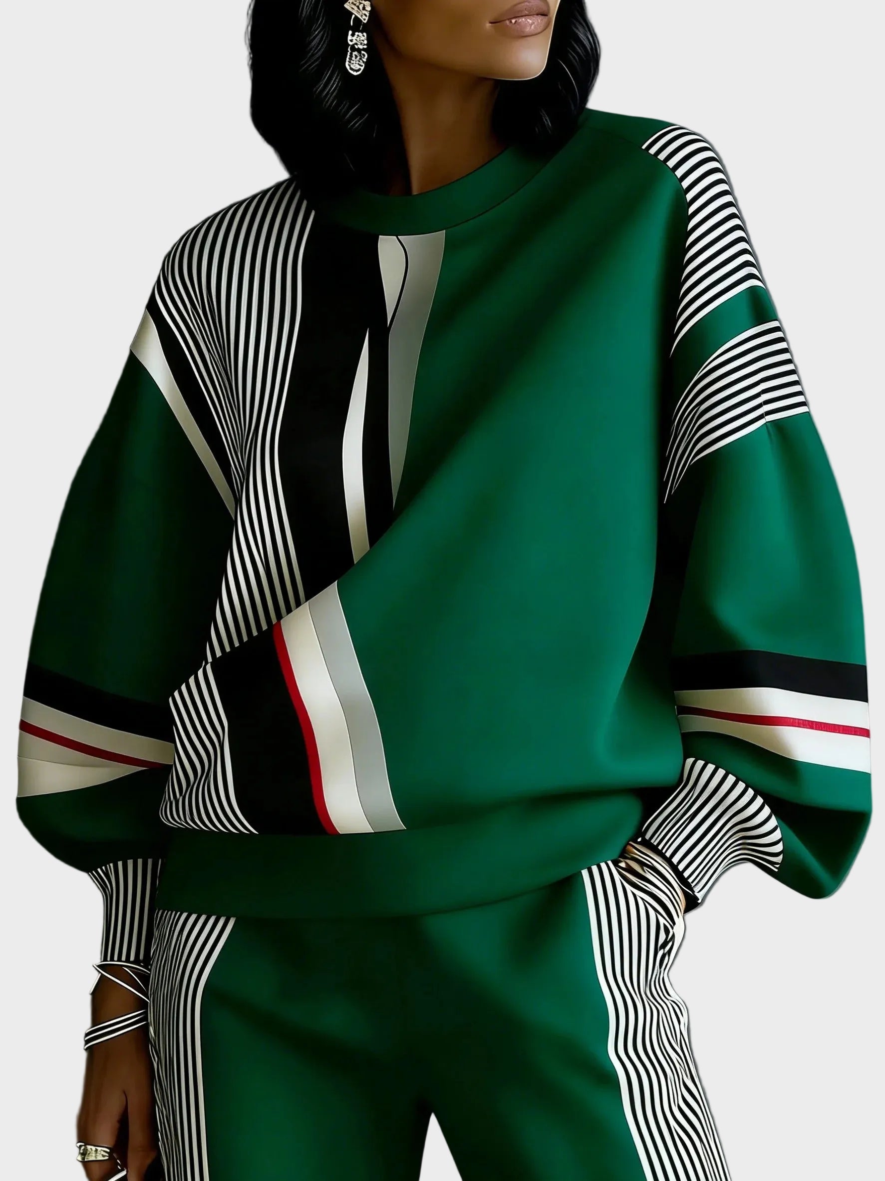 Cirilla | Fashion Abstract Geometric Art Print Hooded Sweatshirt