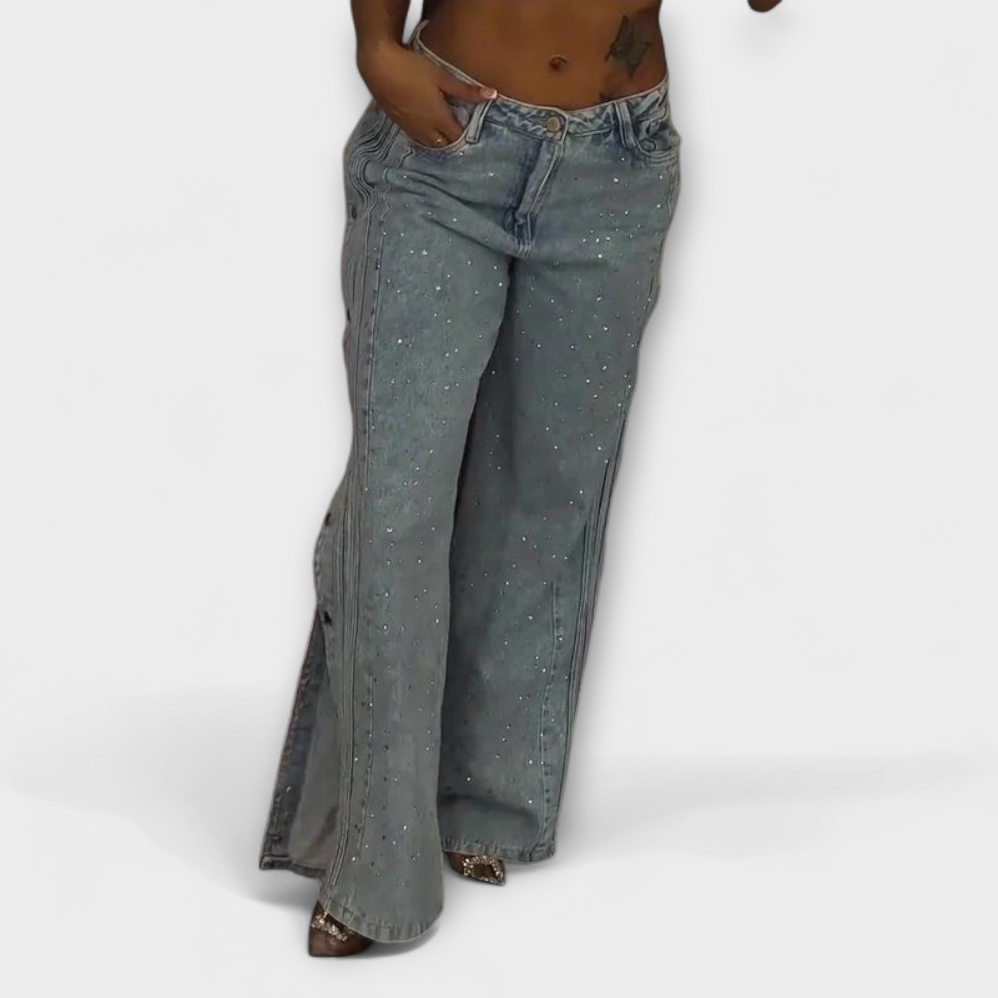 Nola - Jeans decorated with rhinestones