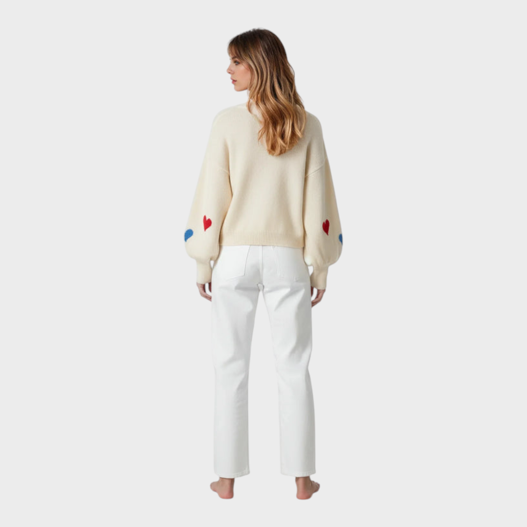 Erza | Happy Hearts Knitted Sweater
