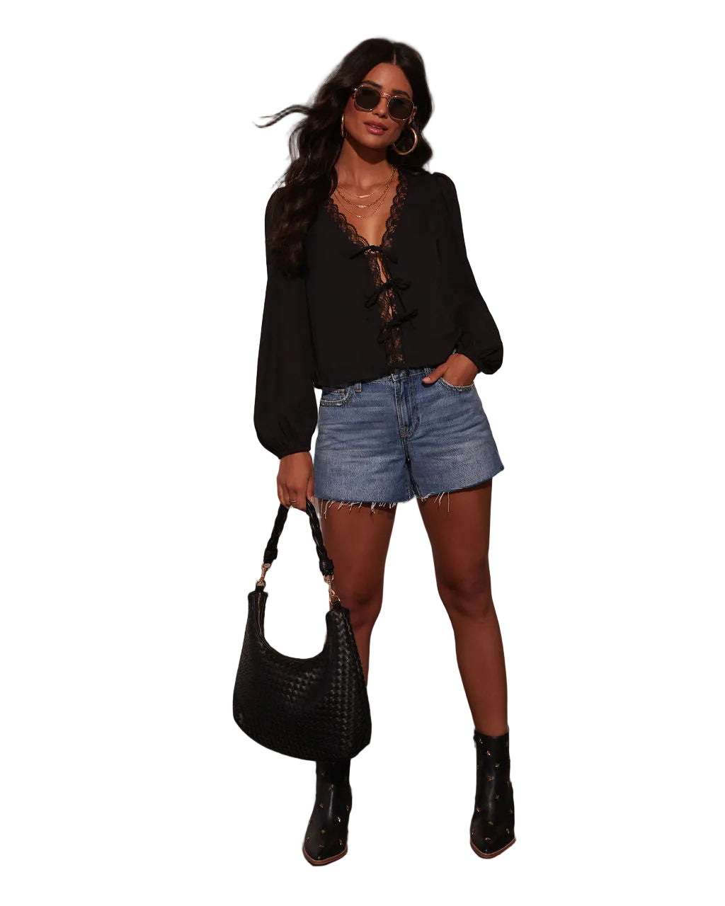 Alice | Alonso Lace Trim Top