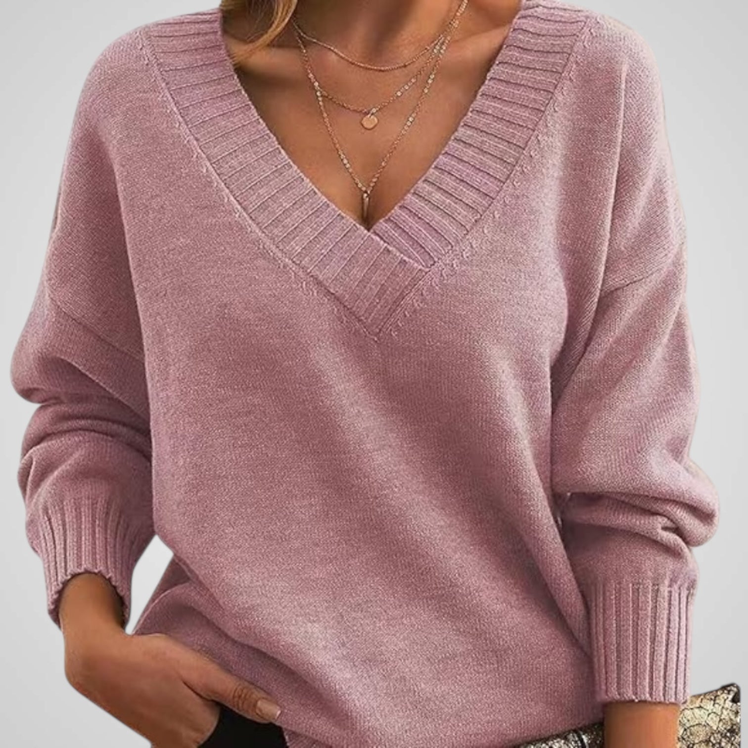 Annie | Chic V-Neck Cashmere Sweater