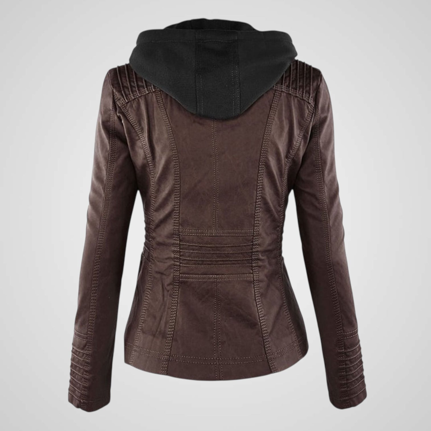 Olivia | Waterproof Women's Leather Jacket with Hood