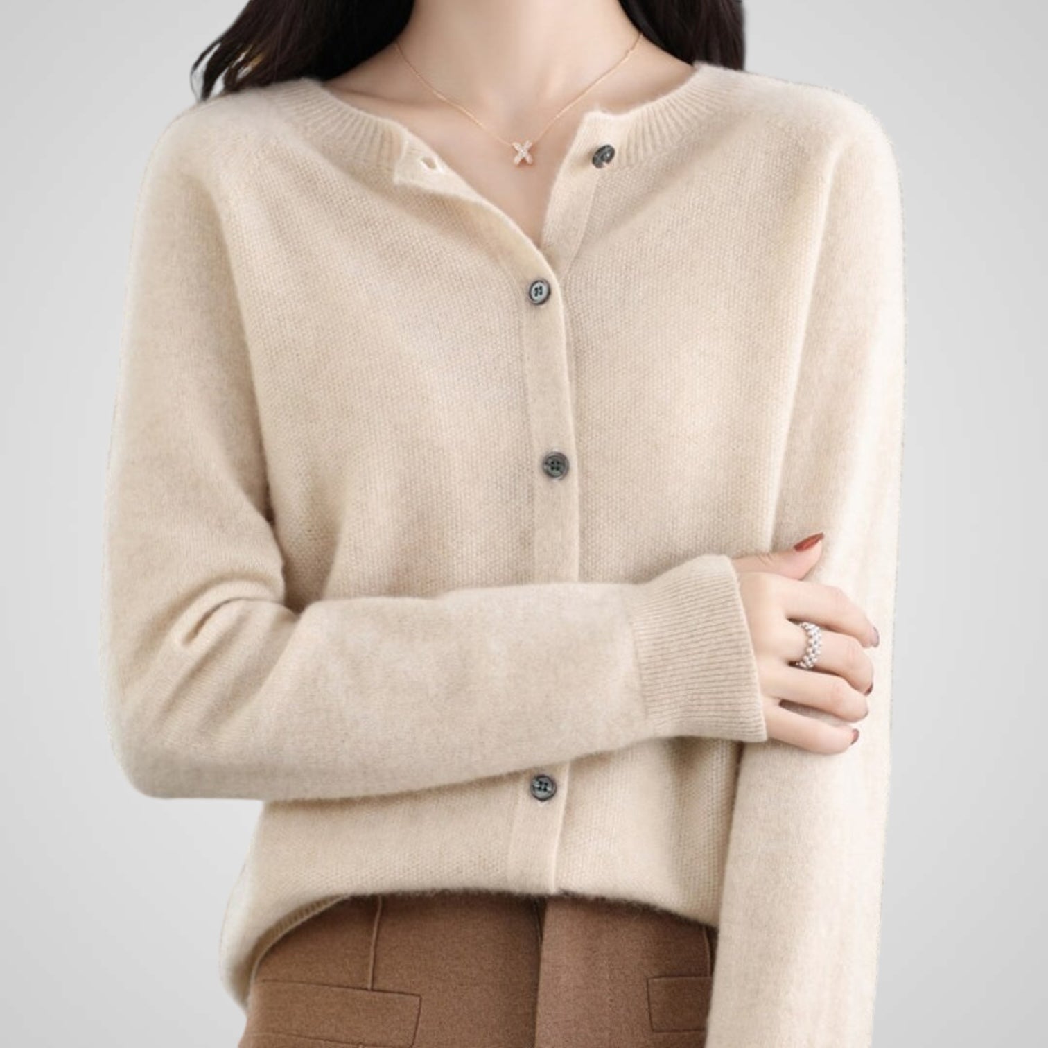 Reva | Pure Wool & Cashmere Cardigan Sweater