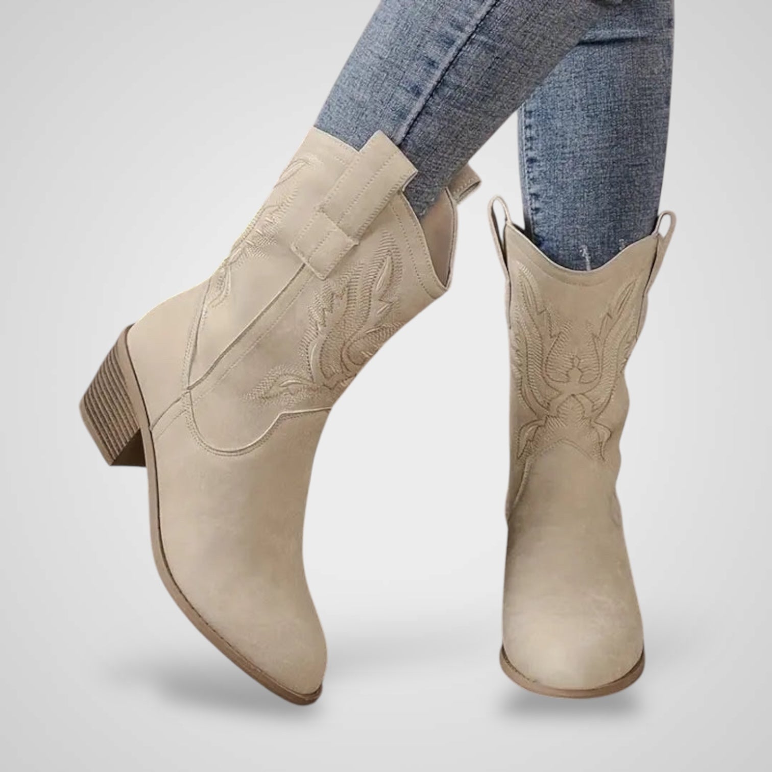 Women's Western Style Cowboy Boots - High Quality Animal-Free Leather