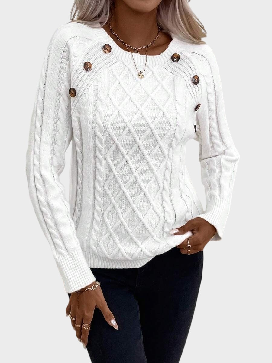 Clara – Knitted Sweater with Buttons