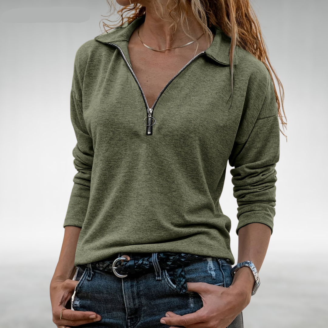 Nadine | Women's Half-Zip Sweatshirt