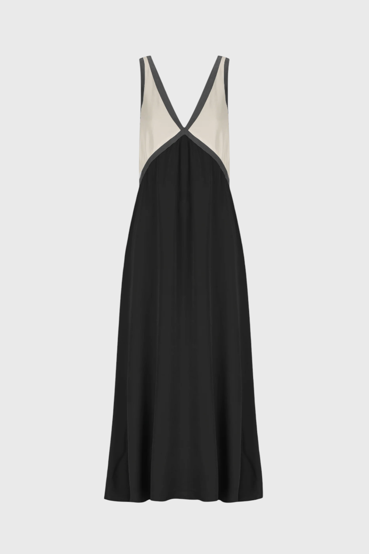 Diamond Boho Summer Dress with V Neckline
