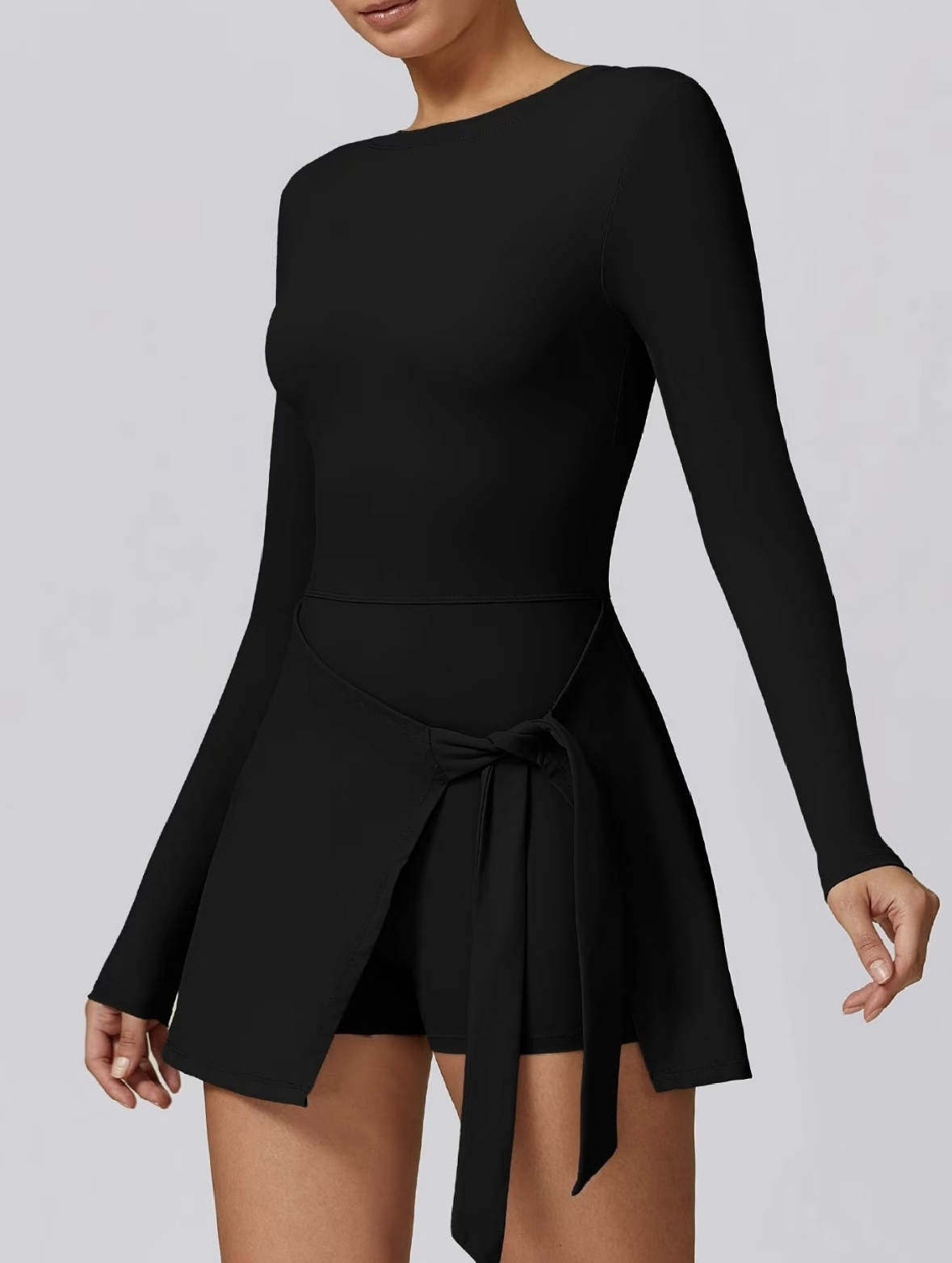 Lemilla™ Long Sleeve High Neck Tennis Dress