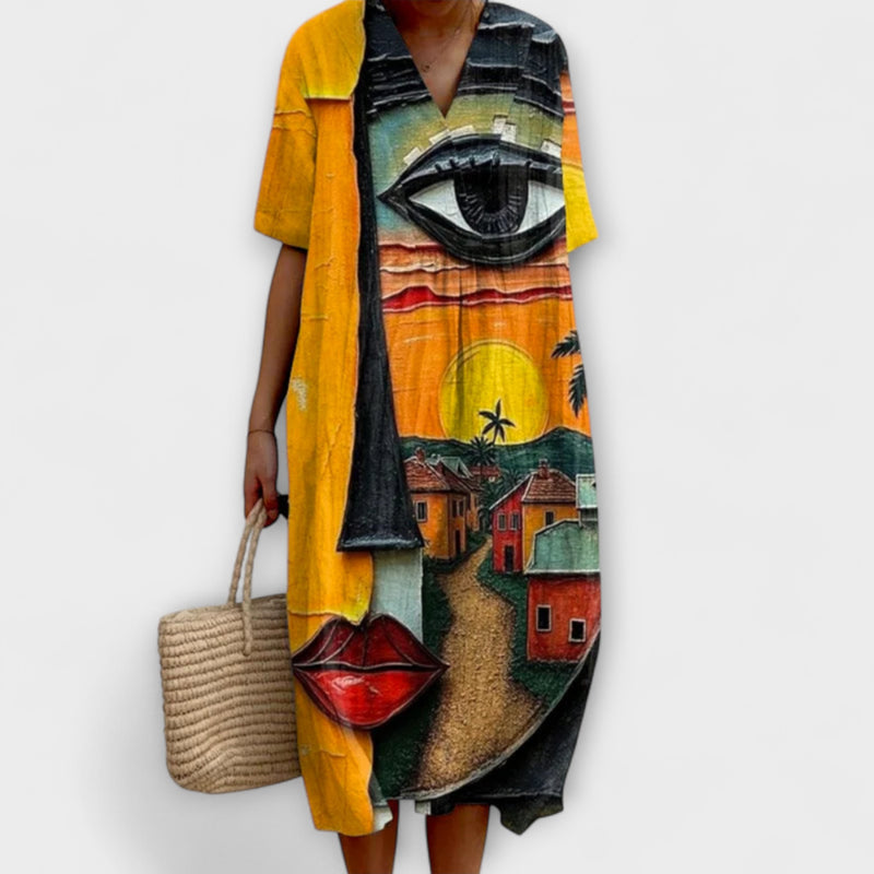 Light summer knee-length dress