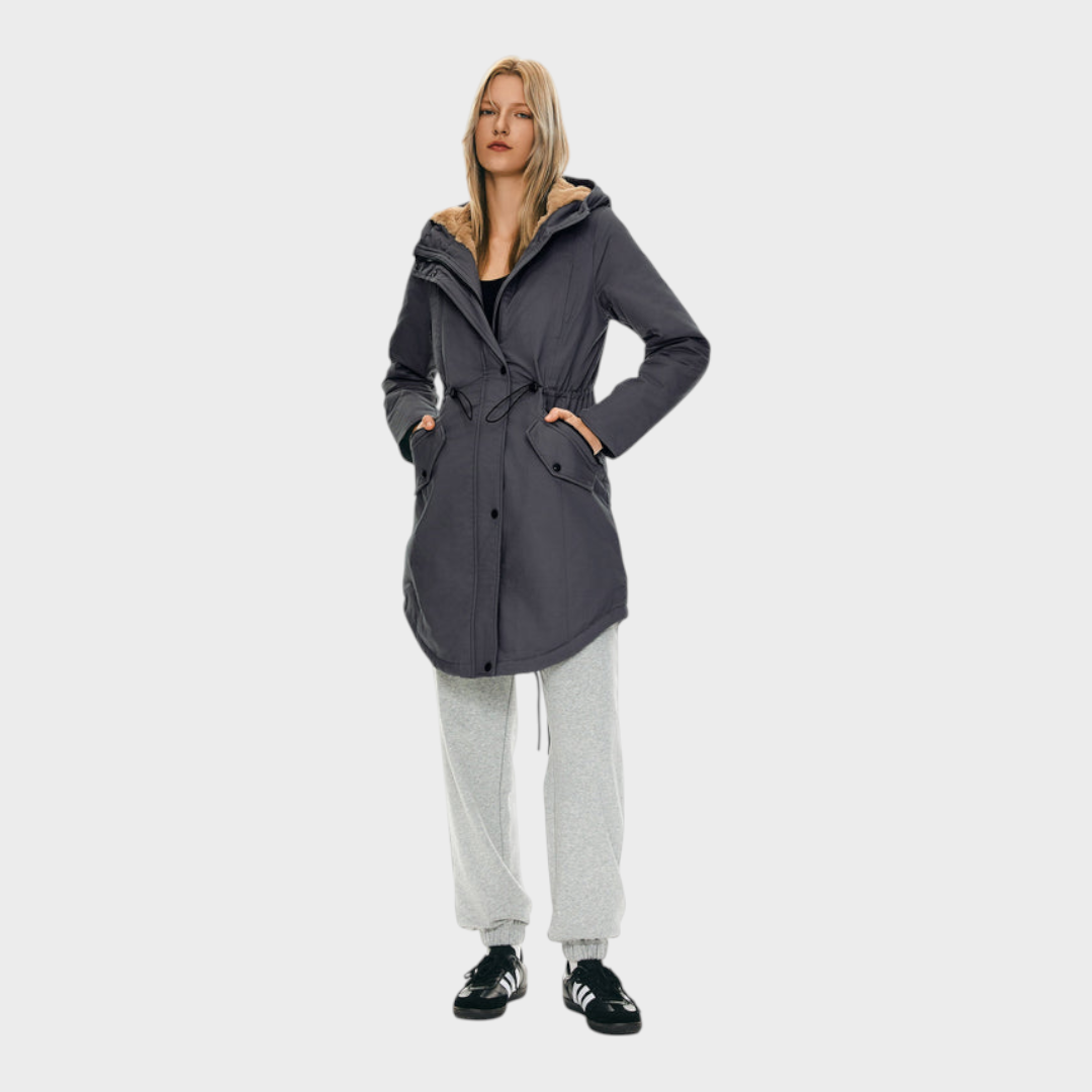Eilish | Fleece Hooded Parka Jacket with Pockets