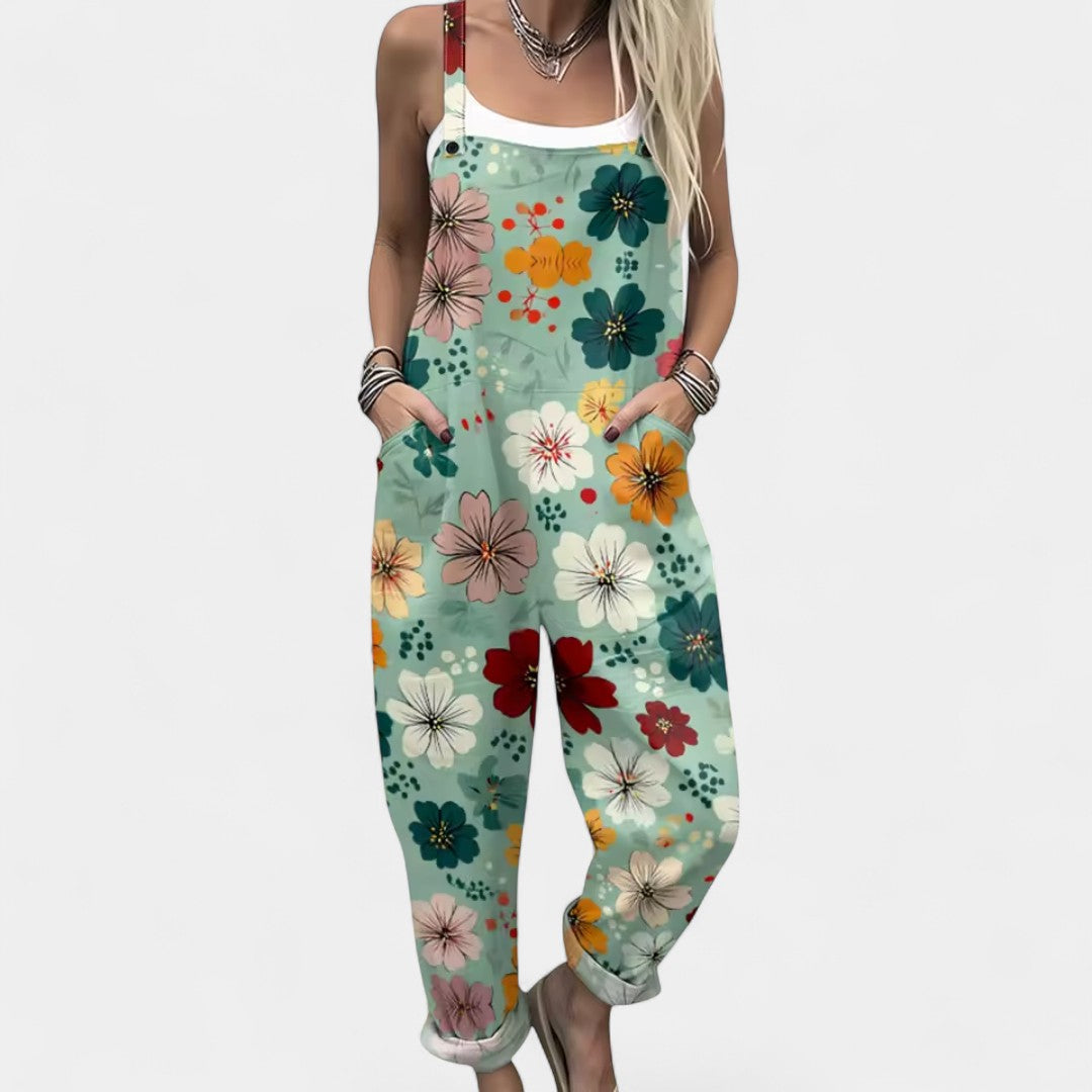 Dionysoula - Airy jumpsuit with colorful floral design