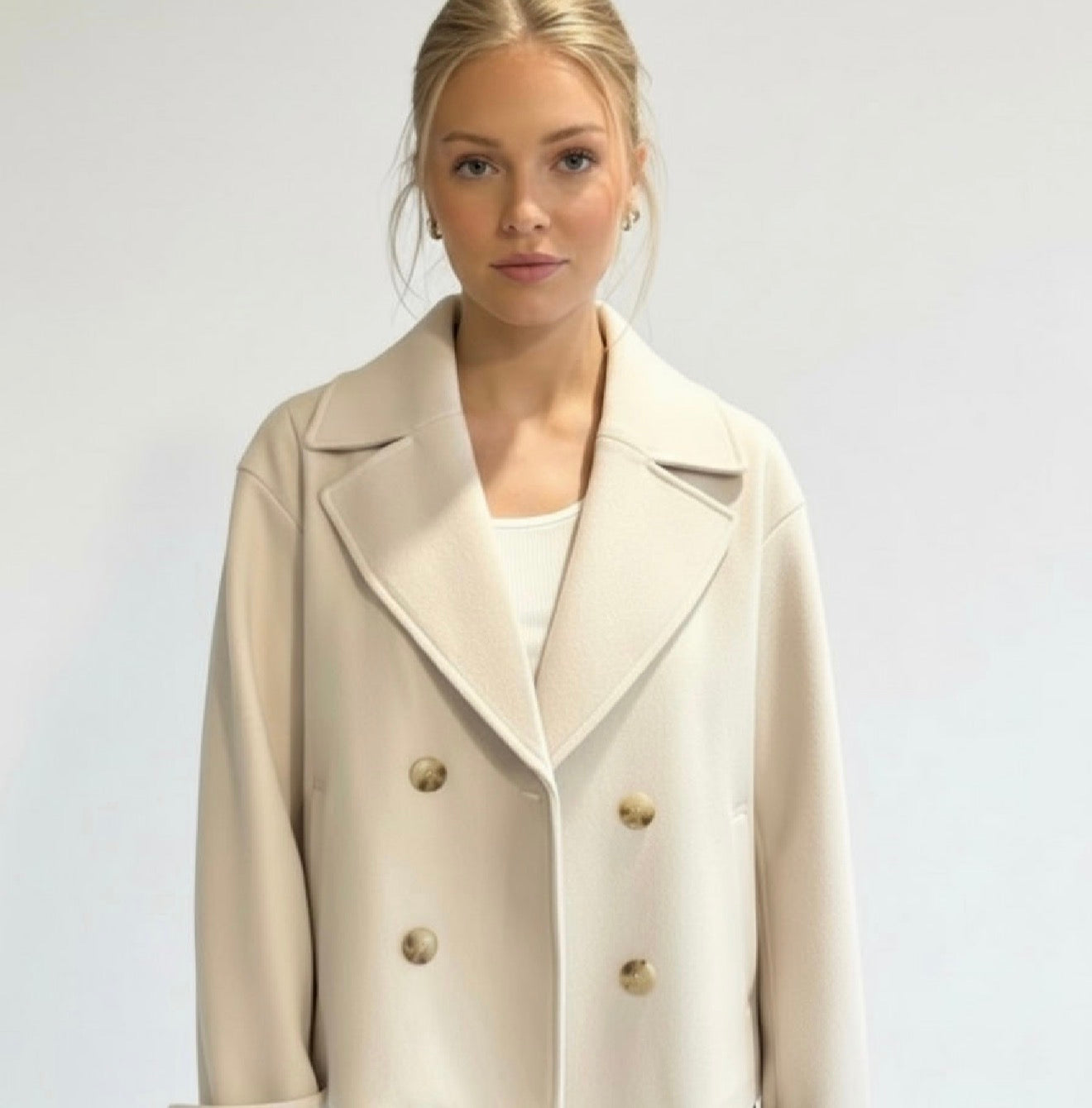 Maya | Blend Double-Breasted Trench Coat