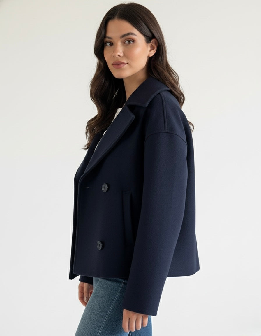 Maya | Blend Double-Breasted Trench Coat