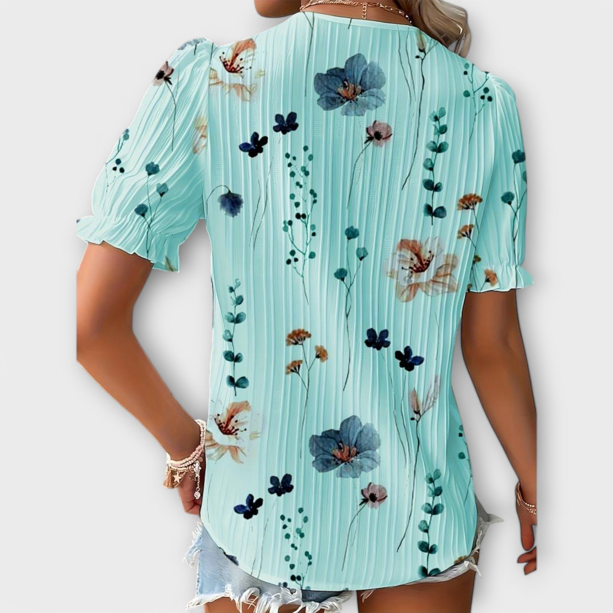 Emily - Fashion blouse with V-neckline