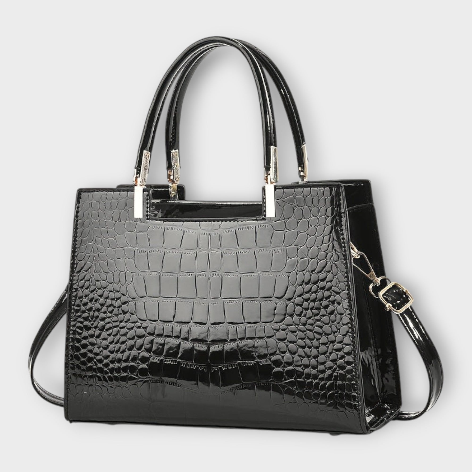 Erain - Shiny crocodile leather bag