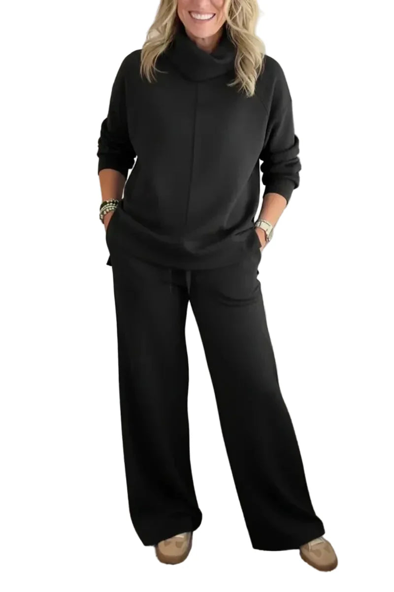Misa - THALIA COZY TWO-PIECE TURTLENECK TRAVEL SET