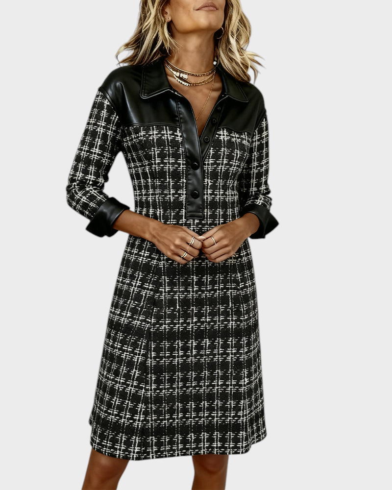 Sidney | Long Sleeve Dress, Patches and Pebbles