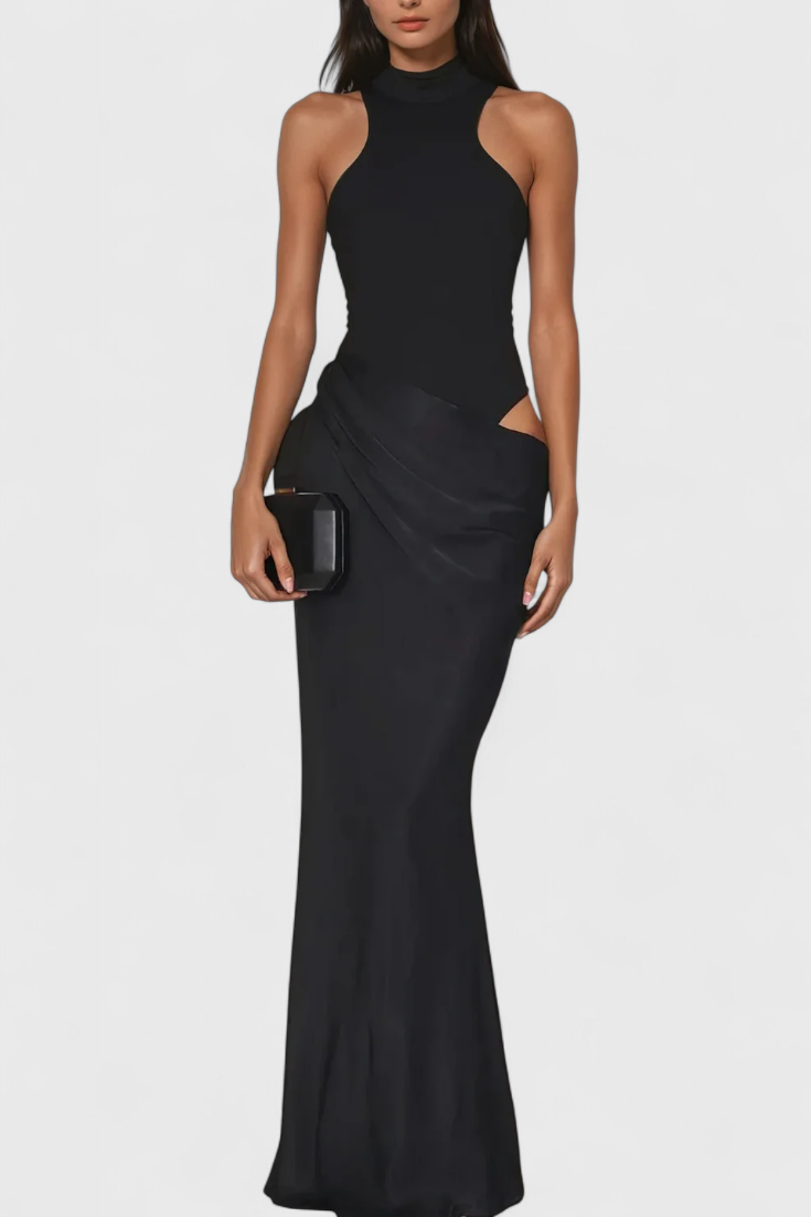 Mafalda Maxi Dress with Tank Top Style and Slim Silhouette