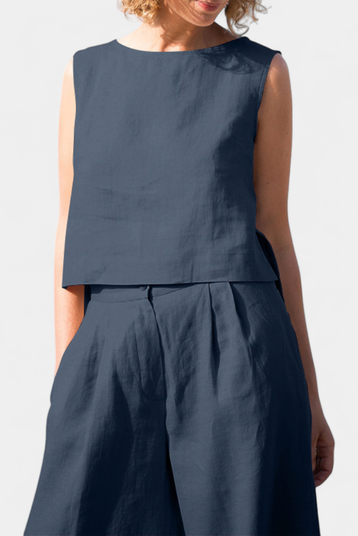 Yvanne Summer Sleeveless Vintage Set