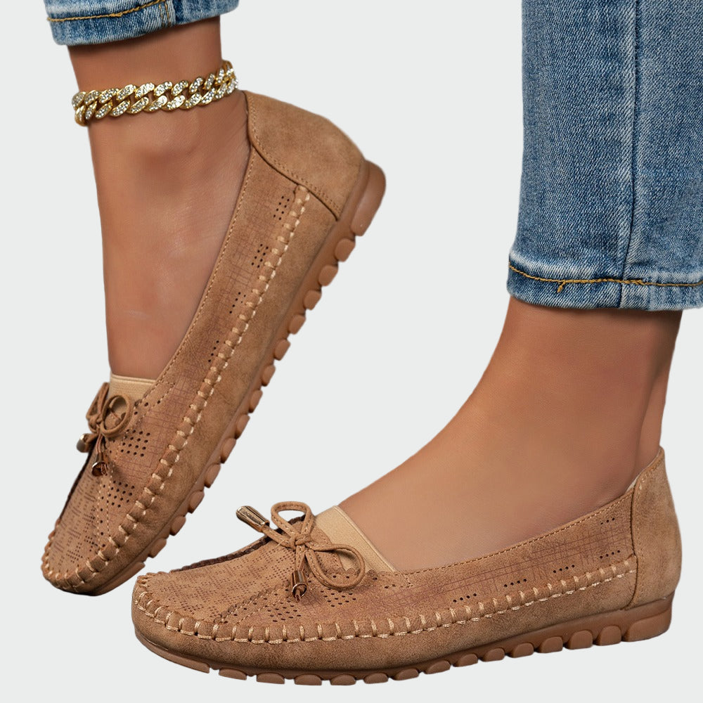 Comfortable slip-on shoes with orthopedic soles