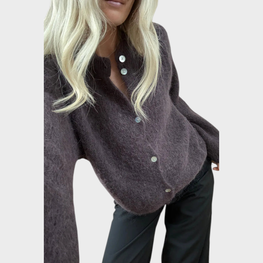 Aviona | N-Kae Knitted Cardigan Chocolate