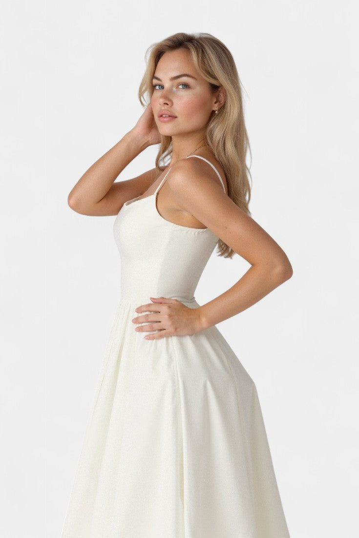 Marvelle Sleeveless Airy Midi Dress