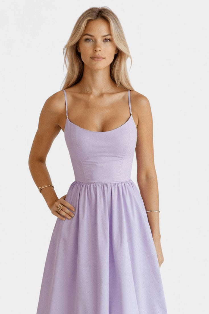Marvelle Sleeveless Airy Midi Dress