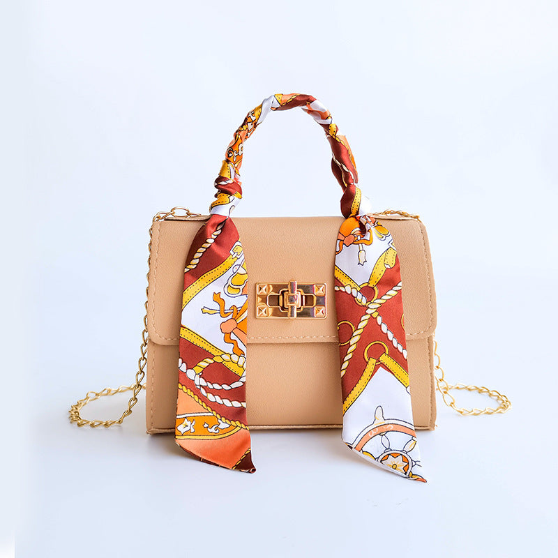 Lyla - Small Chain Bag with Silk Scarf