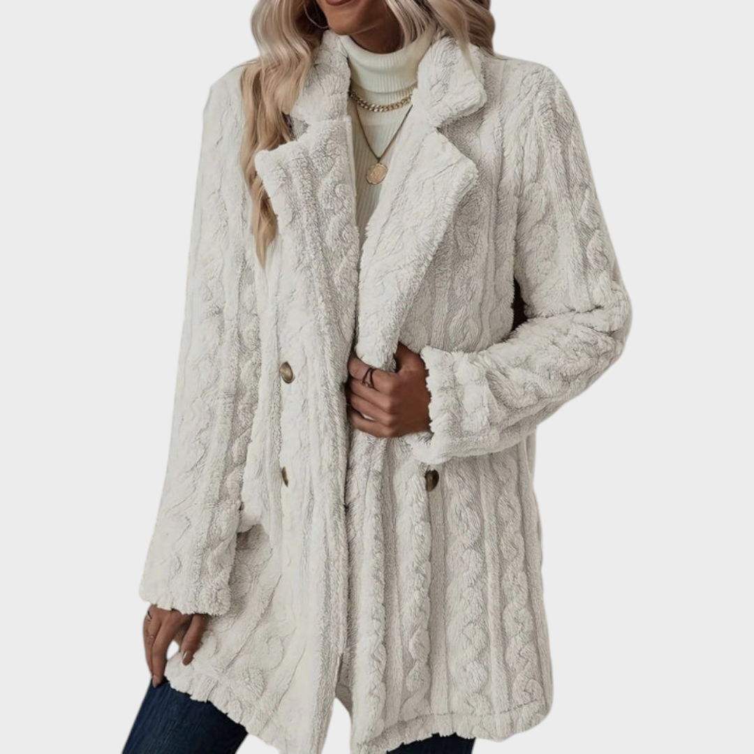 Nimfia | Double-Breasted Wool Blend Mid-Length Coat