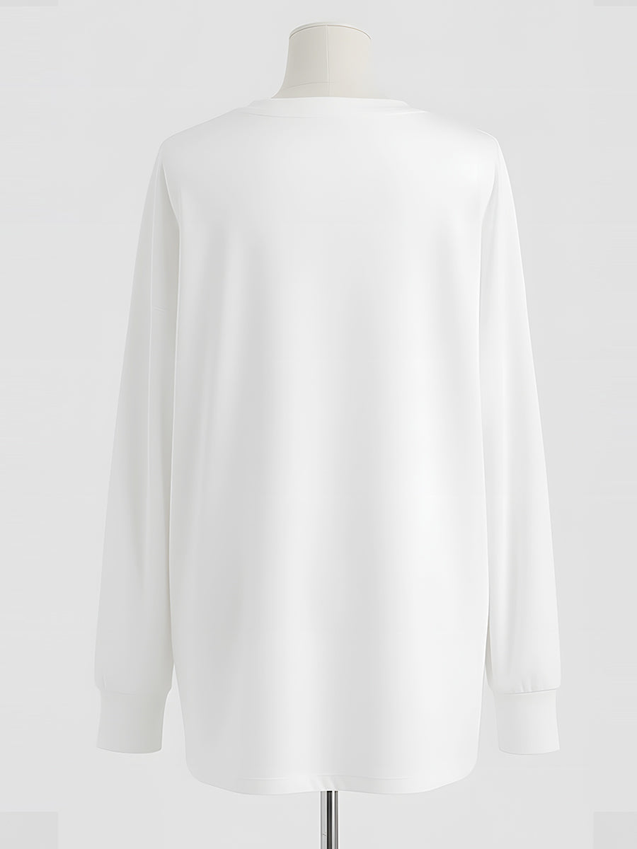 Leslie | Black V-neck Layered Loose Knit Two-Piece Set